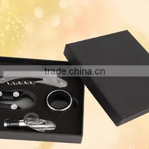 Promotional New Design High Quality Paper Box Wine Gift Box, Luxury Wine Opener Tool Gift Set With Paper Box Packed thumbnail-2