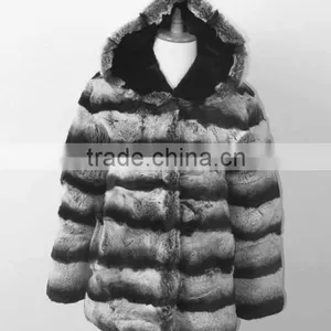 Children Chinchilla Rex Rabbit Fur Coat thumbnail-1