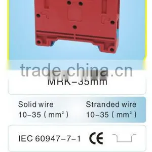 Nylon Gary Red Blue Yellow Green Fire Proof Screwed Type Rail Terminals Blocks thumbnail-3