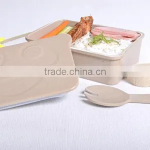 Eco-friendly Organic 3-compartment Bento Food Packaging Lunch Box thumbnail-5