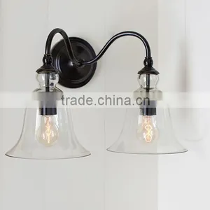 0108-9 Rustic Glass Sconce Are Entirely Hand Blown, Lending Unique Markings RUSTIC GLASS INDOOR Wall Lamp thumbnail-1