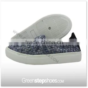 Girls Chic Slip-on Elastic Ribbons Woven Flats Leisure Shoes thumbnail-1