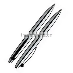 Metal Ballpoint Pen Shiny Silver Chrome thumbnail-1