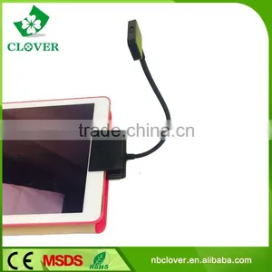New Design White 3 LED Foldable Book Reading Lamp Led Book Light With Clip thumbnail-4