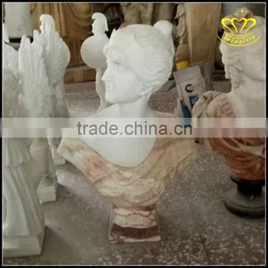 Western European Natural Marble Bust Bust Sculpture Crafts Girl thumbnail-2