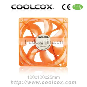 CoolCox 120x120x25mm UV LED PC Case Cooling Fan,12025 UV Acial Fan,Sleeve or Ball Bearing,Chassis Exhaust Fan,lighting Fan thumbnail-3
