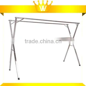 X Type Stainless Steel Folding Portable Garment Use Cloth Hanger Stand thumbnail-1