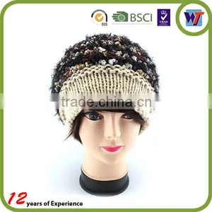 Pom Pom Baggy Knitted Beanie,custom Knitted Cuff Beanie Hat,knit Hat With Ball Top thumbnail-1