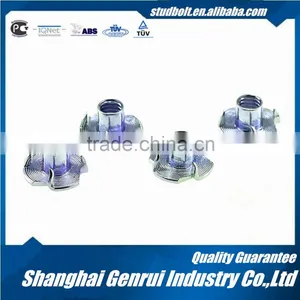 Blue Zinc Coated Carbon Steel Full Thread t Nut With 4 Prong thumbnail-4