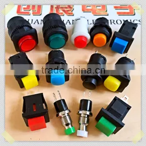 Doorbell Button Switch,Yellow Momentary OFF-(ON) N/O Push Button Car/Boat Switch 12mm Normally OFF thumbnail-1