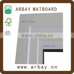 4ply Moorman Fabric Matboard White Cream Smooth Mat Board Double-Sided Pebble Embossed Matboard thumbnail-1