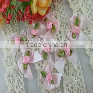 Wholesale Customized Satin Ribbon Bowknots Ribbon Bow With Ribbon Flower thumbnail-1