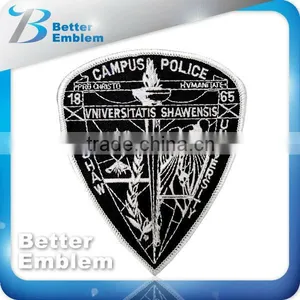 Custom Self-adhesive Logo Embroidery Black Patch thumbnail-1