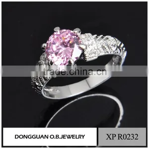 New Design Fashion Single Stone Pink Ring / Fashion Ring Jewelry Wholesale thumbnail-1