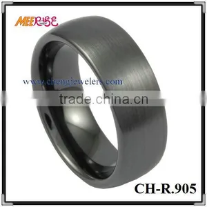 Hot Sale Comfort Fit Black Ceramic Wedding Band thumbnail-1