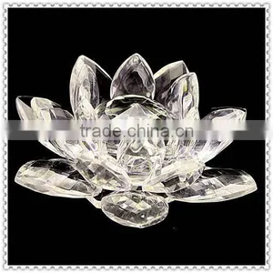 Handcrafts Clear Crystal Lotus Decoration for Wedding Gifts thumbnail-1