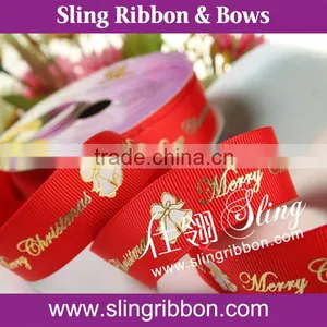 Gold Foil Grosgrain Designer Print Ribbon Wholesale thumbnail-1