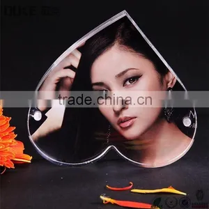 High Quality Clear Heart Shape Mini Acrylic Sexy Girl Photo Frame thumbnail-1