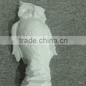 White Porcelain Wall Hanging Owl thumbnail-1