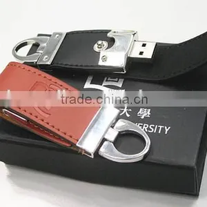 Hot Sale New Design Luxury Usb Flash Drive, Embossed Logo Leather Usb 1GB to 64GB thumbnail-4