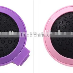 Yiwu Wholesale High Quality Mini Round Shape Folding ABS Head Massage Comb With Mirrow thumbnail-4
