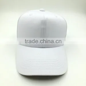 White Color 100% Cotton Twill Blank Baseball Cap thumbnail-2