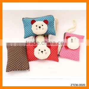 Creative Cute Dot Bear Fabrics Woman Coin Wallet Wholesale ZTCW-0020 thumbnail-1