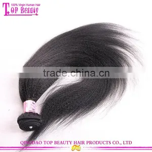 Cheap Price Yaki Human Hair Weave No Shedding No Tangle Peruvian Light Yaki Hair thumbnail-2