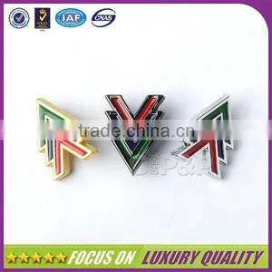 Special Shape Two Part Custom Decoration Metal Label for Pant and Coat thumbnail-1