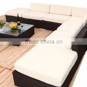 Weatherproof and Fireproof Rattan Garden Cheap and Simple 10pcs Ratta Sofa Sets thumbnail-2