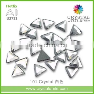 Crystal Clear Triangle Flat Back Glass Stone Hotfix Strass U2711 thumbnail-1