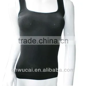 Seamless Tank Top With Spirl Burr Black thumbnail-1