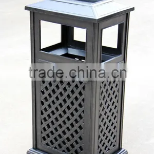2016 New Design Cast Aluminum Garbage Can Trash Hideaway Antique Bronze Finish&Biolocor Powder Coating thumbnail-2