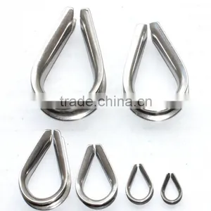 Stainless Steal Wire Rope Thimbles/ Bright Surface/ Self-colored and Powder Coated thumbnail-1