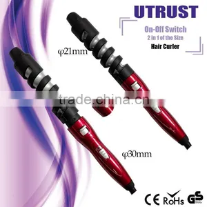 Best Price 2016 New Hair Iron Curler Customized High Speed Professional Ceramic Spiral Auto Hair Curler thumbnail-1