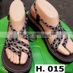 THAILAND MOUNTAIN TRIBE HAND MADE BEACH SANDALS thumbnail-3