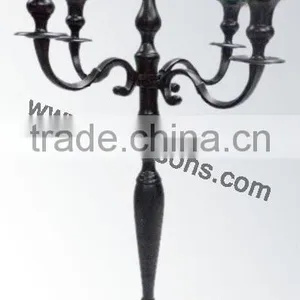 Black Party Use Candelabra Weddings And Metal Religious Candelabra For Decorative Church thumbnail-5