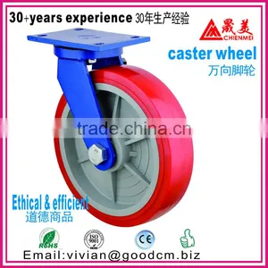 High Temperature 150mm Swivel Locking Cast Iron Industrial Caster Wheel thumbnail-1