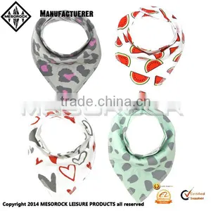 4Pcs/pack Long Absorbent Adjustable 100% Cotton Soft Infant Pinny Baby Bib thumbnail-2