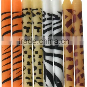 Personalized Handmade Color Painted Decorative Animal Print Birthday Candles thumbnail-1