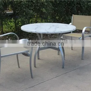 Commercial Mesh Coffee Set Aluminum Outdoor Furniture thumbnail-3
