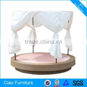 Fancy Contemporary Theme Hotel Wicker Round Beds thumbnail-1