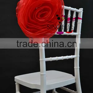 Wedding Organza Chair Cover Chair Flower thumbnail-1