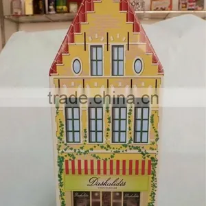 Wholesale Customise Big House Shape Cookie Tin thumbnail-1