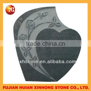 Top Quality Black and Red Heart Shaped Tombstone thumbnail-4