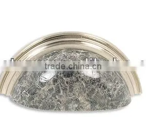 Cup Pull-IFB-BN Granite Pull Cup Pull Brushed Nickel for Kitchen and Bathroom thumbnail-1