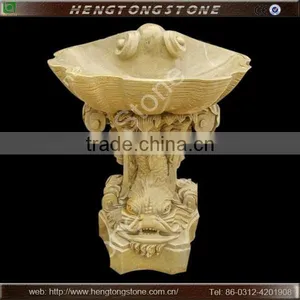 Classical Stone Washing Basin Carved With Fish thumbnail-1