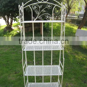 4-tier Outdoor Garden Iron Flower Shelf thumbnail-1