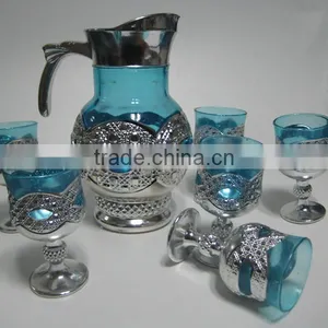 7pcs Golden Glass Set,7pcs of Gold Plated Glassware Sets thumbnail-1