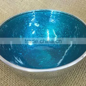 Enamel Metal Bowl | Food Grade Aluminium Blue Enamel Serving Bowl thumbnail-3